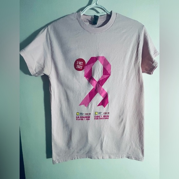 💓Pink Ribbon Breast Cancer Run for the cure T-Shirt Great condition💓 - Picture 8 of 9